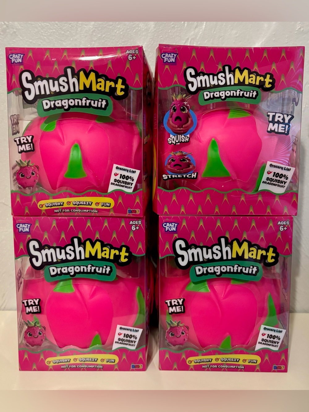 Smushmart Dragonfruit Squishy Toy Five Below Lot 4